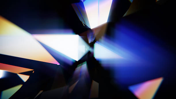 istock Kaleidoscopic diamond refracting light, creating a beautiful and colorful lens flare on a dark background 2252182630