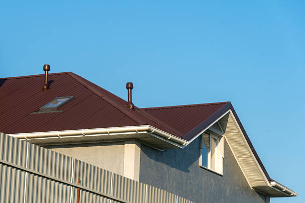 istock A house with a red roof and a white gutter 2252189959