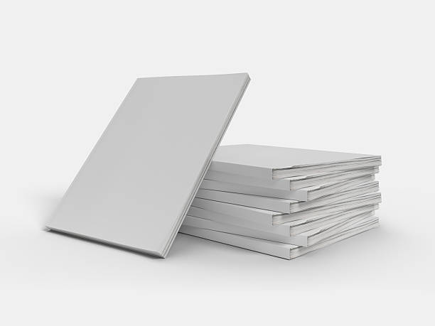 istock Blank Magazine or Book cover mockup design isolated on white background. Template for presentation a publisher, notebook, catalogs, brochures, magazines, diary, journal, booklet or publication 2252193200