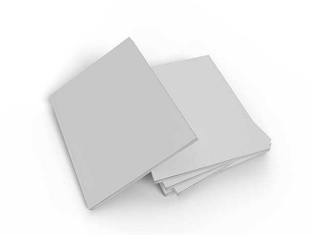 istock Blank Magazine or Book cover mockup design isolated on white background. Template for presentation a publisher, notebook, catalogs, brochures, magazines, diary, journal, booklet or publication 2252193211