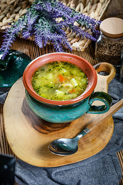 istock Polish barley soup with vegetables and chicken. 2252196584
