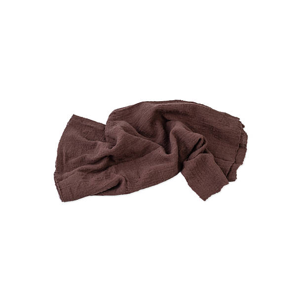 istock Rustic dark borwn fabric isolated over white background 2252200835