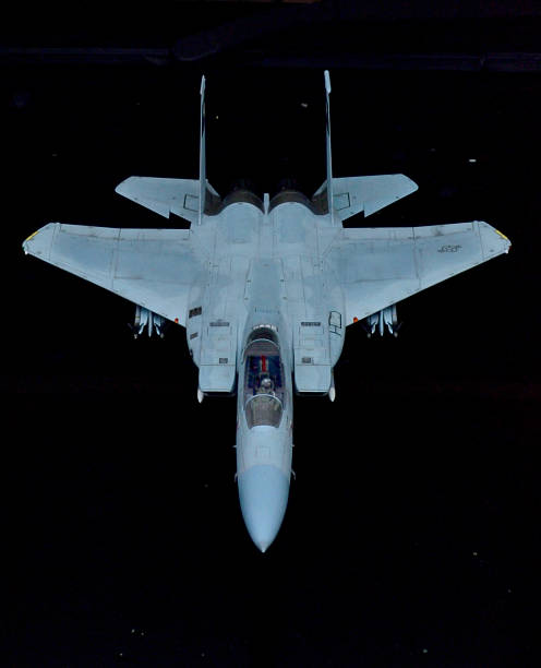 istock USAF F-15C on black background. 2252201012
