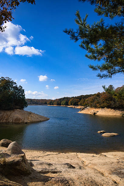 istock Lake Matsuno with a beautiful reflection of the blue sky 2252206639