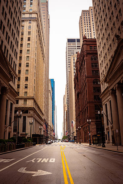 istock Chicago Financial District Street View 2252209144