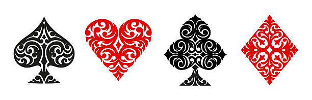 istock Casino poker card suit ornaments for card decks 2252209209