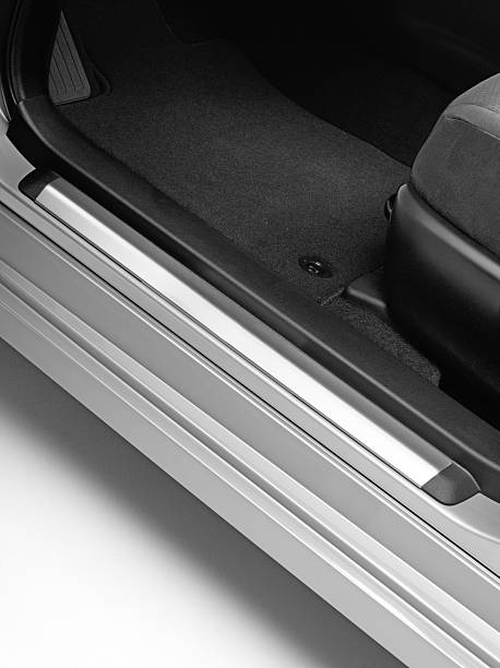 istock Luxury car floor mats in black fabric 2252211266