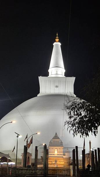 istock white pagoda in night 2252214843