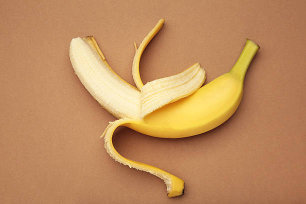 Banana Fruit Shot in the Studio with Studio Lighting on White Background