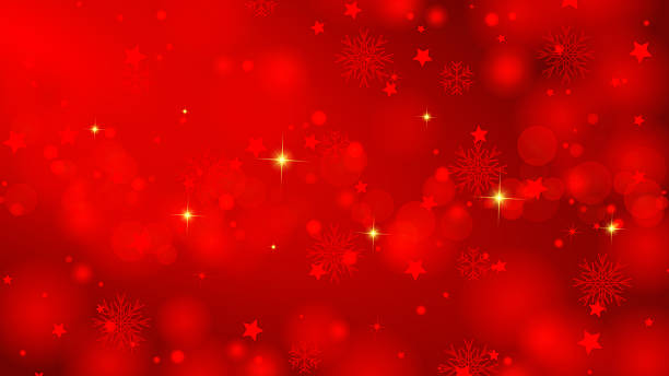 istock Festive Red Christmas Snowflakes Background Vector Graphic Design Template for Winter Holiday Wallpaper 2252216206