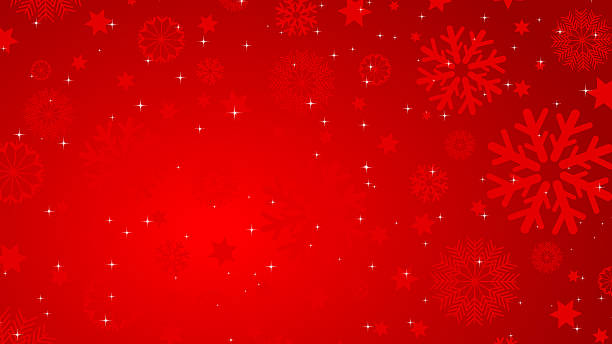 istock Festive Red Christmas Snowflakes Background Vector Graphic Design Template for Winter Holiday Wallpaper 2252218007