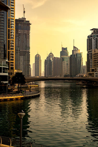 istock Golden Hour Reflections at Dubai Marina 2252219001
