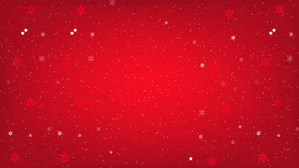 istock Festive Red Christmas Snowflakes Background Vector Graphic Design Template for Winter Holiday Wallpaper 2252219369