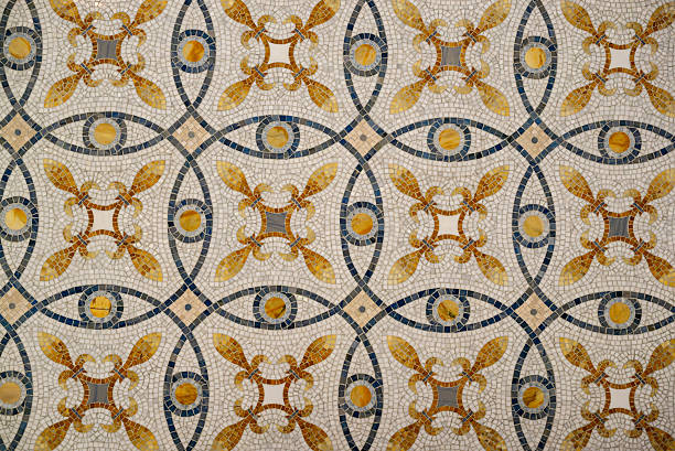 istock Elegant Geometric Mosaic Floor with Classical Medallion Pattern 2252219579