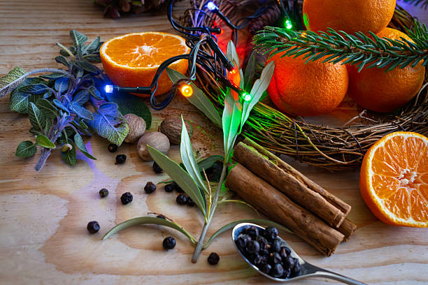 Christmas decoration made of fruits