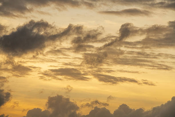 Beautiful sunrise sky and clouds after rain.