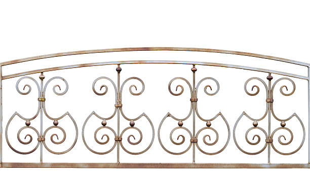 istock metal fence isolated 2252235685
