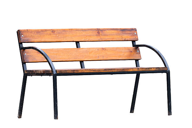 street bench isolated on white background