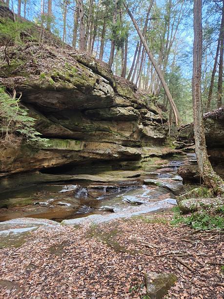 istock Scenic Hocking Hills Cliffs and Flowing Water 2252244772