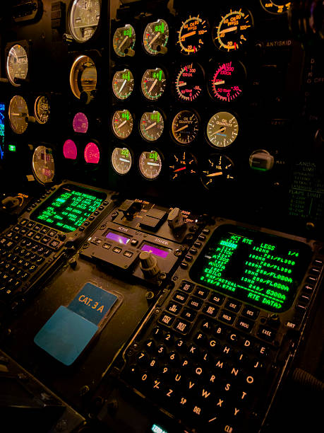 istock Classic Jet Cockpit with Analog Gauges and Digital Flight Computers 2252244916