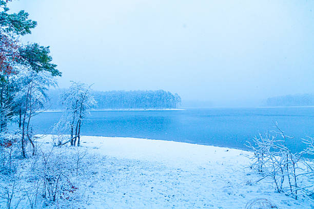 snowy day in northern Wake county North Carolina