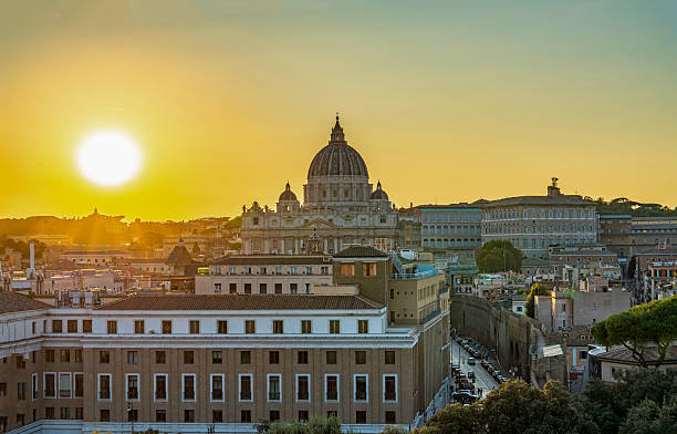 istock Saint Angelo Castle at dusk in Rome, Italy 2252261798