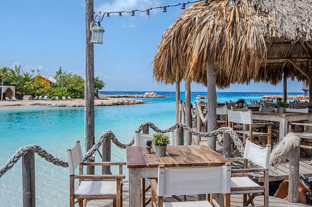 istock Imagine a cozy open-air restaurant set right on a sandy beach 2252264106