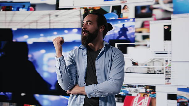 istock Casual person admires the user interfaces on social media apps 2252266970