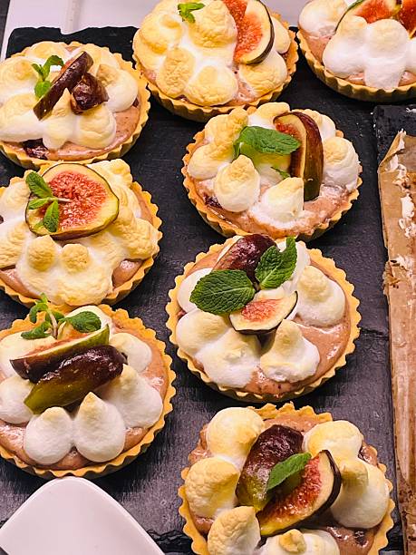 istock Delicious dessert display, Artisan bakery treats with fresh fruit toppings 2252270372