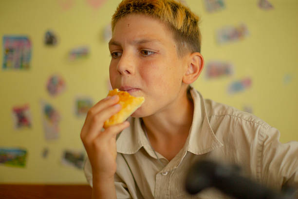 Portrait of happy boy with a birthday cake. Celebrate Happy birthday. Party. Happy family concept