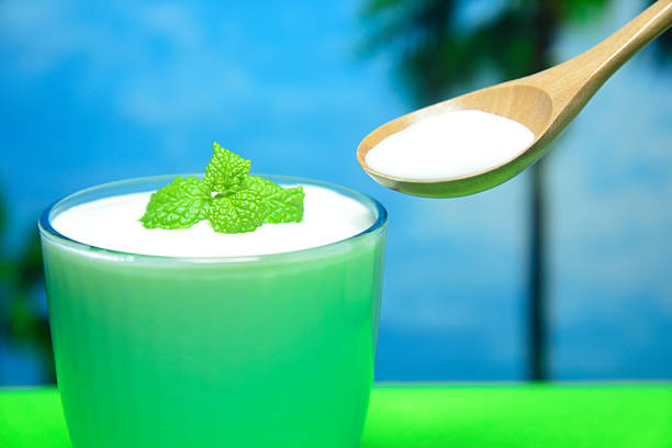 yogurt in a glass