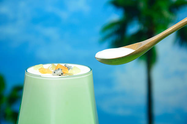 yogurt in a glass