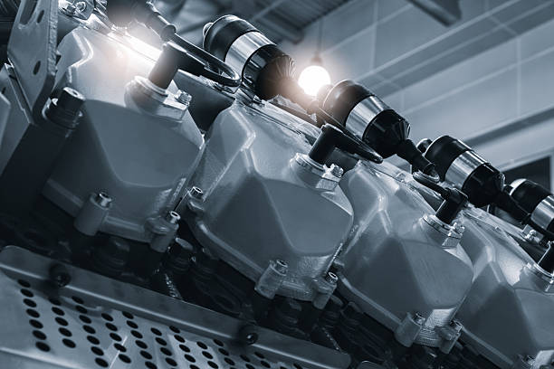 istock engine is a massive piece of machinery with many components and numerous bolts holding it together. It is a complex and intricate system that is designed to generate power 2252277681