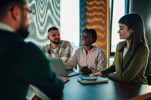 istock Diverse business team collaborating during office meeting 2252278284