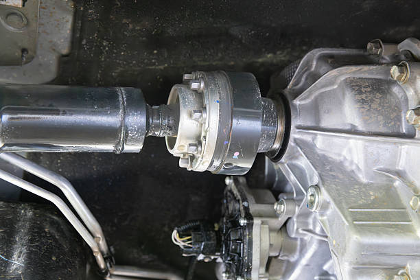 istock CV joint shaft and Transfer case 4WD shift motor of  SUV. 2252281807