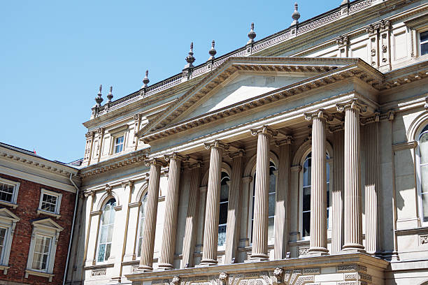 istock Osgoode Hall historic courthouse with classical architecture framed by trees in downtown Toronto, Canada. g 2252284447