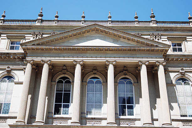 Osgoode Hall historic courthouse with classical architecture framed by trees in downtown Toronto, Canada. g