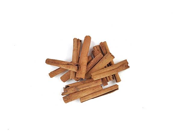 istock Pile of dry cinnamon sticks isolated on white background 2252287848