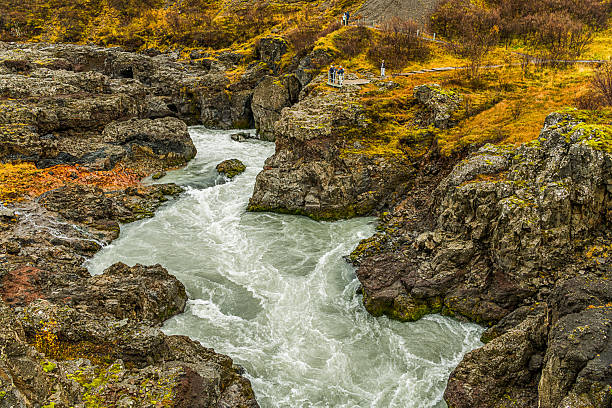 Barnafoss and Hraunfossa Falls, Iceland - Oct 15, 2025