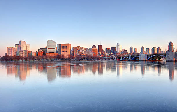istock Reflection of Boston's West End skyline on the ice-covered Charles River 2252289366