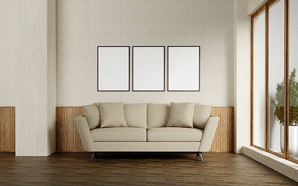 istock Interior design inspiration for minimalist living rooms with neutral tones. 3D render illustration 2252296396