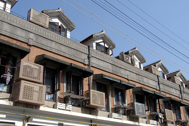 Old fashioned apartments in the Hongkou district of Shanghai, China