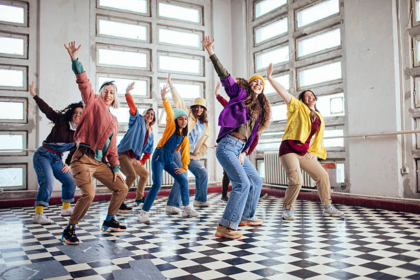 istock Diverse group of friends dancing in studio 2252300717