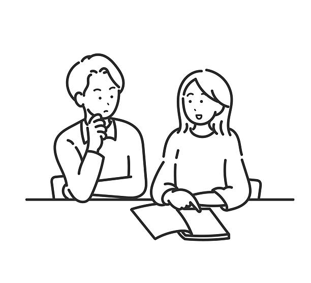 istock Illustration of a couple discussing household finances. 2252301010