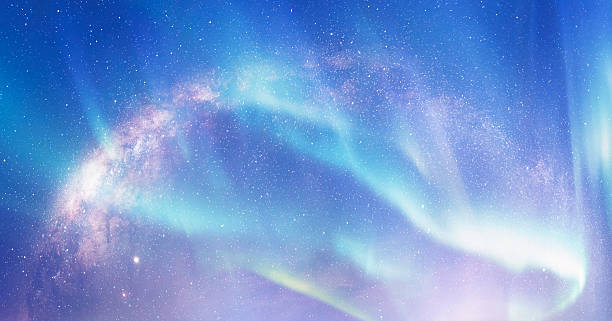 istock Our galaxy is Milky way spiral galaxy with aurora borealis 2252304544