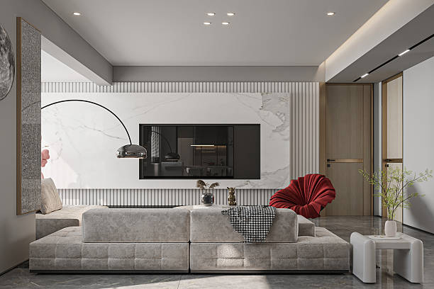 istock Minimalist Luxury Dining Area with Marble Countertop and Modern Kitchen View 2252307991