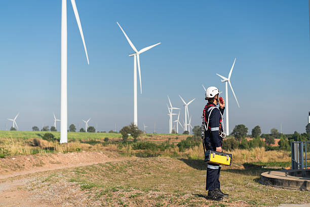 istock Engineers inspect wind turbine systems to ensure efficient electricity generation from clean, renewable energy. 2252311437
