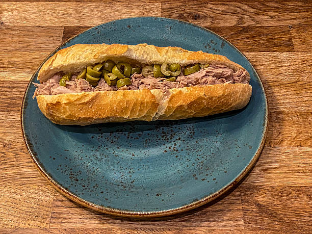 Tuna and olives sandwich