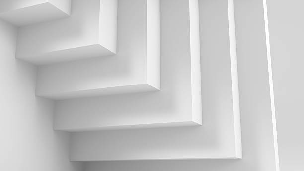 istock A clean, monochrome composition featuring layered white stairs, 3d render 2252319716