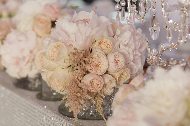 istock Luxury Wedding Reception Table With Crystal Candelabras And Flowers 2252321388